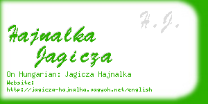 hajnalka jagicza business card